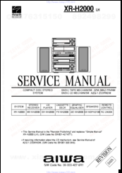 Aiwa XR-H2000 LH Service Manual