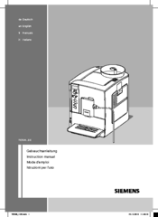 Siemens TE506F09DE Instruction Manual