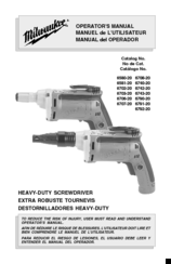 Milwaukee 6790-20 Operator's Manual