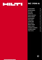 Hilti SC 70W-A Operating Instructions Manual