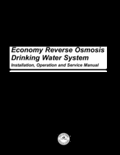 WaterGroup E75TFC-3NSF Installation, Operation And Service Manual