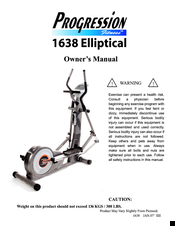 Progression Fitness 1638 Elliptical Owner's Manual