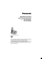 Panasonic KX-TG7343AL Operating Instructions Manual