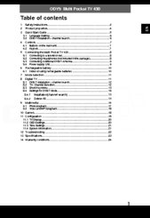 Odys Multi Pocket TV 430 User Manual