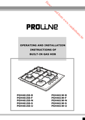 Proline PGH461W- Operating And Installation Instructions