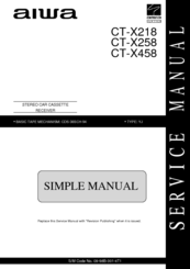 Aiwa CT-X258 Service Manual