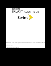 Samsung GALAXY VICTORY 4G LTE Manual
