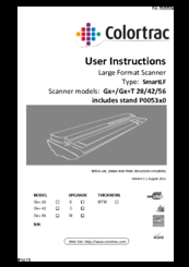 Colortrac Gx+42 User Instructions