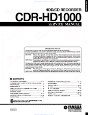 Yamaha CDR-HD1000 Manuals | ManualsLib