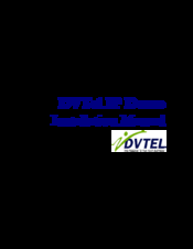 DVTEL 9600 Series Installation Manual