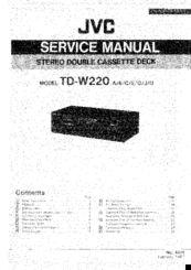 Jvc TD-W220 SERIES Service Manual