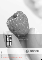 Bosch KGV 39X35 Operating Instructions Manual