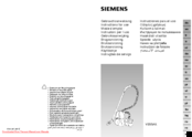 Siemens VS55A8 series Instructions For Use Manual