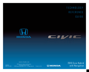 Honda 2013 Civic Hybrid Technology Reference Manual