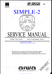 Aiwa XP-SR320 Service Manual