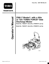Toro 74263CP Operator's Manual