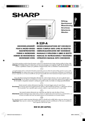 Sharp R-239-A Operation Manual With Cookbook