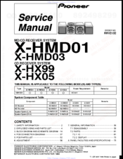 Pioneer X-HX99 Service Manual