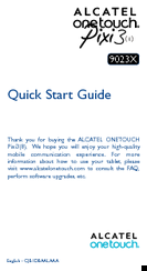 Alcatel PIXI 3 9023X Quick Start Manual