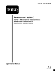 Toro 03550 Reelmaster 5500-D Operator's Manual