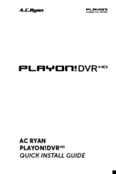 A.C.Ryan PLAYON! Quick Install Manual