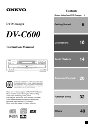 Onkyo DV-C600 Instruction Manual