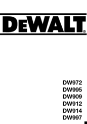 Dewalt DW972 Manual
