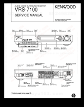 Kenwood VRS-7100 Service Manual