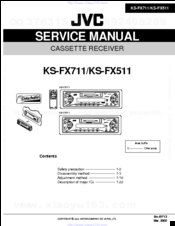 JVC KS-FX511 Service Manual