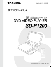 Toshiba SD-P1200 Service Manual