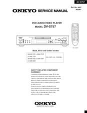 Onkyo DV-S757 Service Manual
