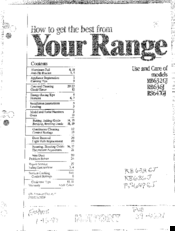 Hotpoint RB632GJ Use And Care Manual