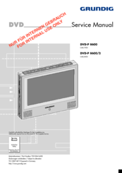 Grundig DVD-P 8600 Service Manual