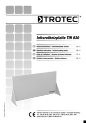 Trotec TIH 630 Operating	 Instruction