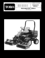 Toro REELMASTER 3500-D Operator's Manual