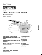Craftsman 139.18571D Owner's Manual