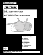 Craftsman 139.18057 Owner's Manual