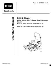 Toro 74410 Operator's Manual
