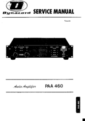 Dynacord PAA 460 Service Manual