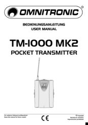 Omnitronic TM-1000 MK2 User Manual
