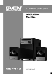 Sven MS-110 Operation Manual