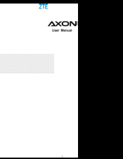 Zte Axon User Manual