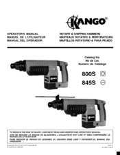 Kango 845S Operator's Manual