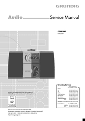 Grundig CDM 800 Service Manual
