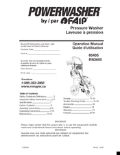 PowerWasher RN2600 Operation Manual