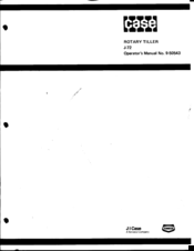Case J-72 Operator's Manual