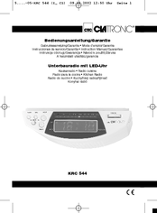 Clatronic KRC 544 Instruction Manual & Guarantee