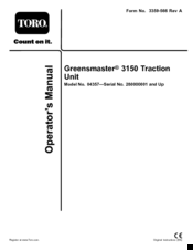 Toro 4357 Operator's Manual