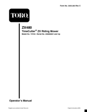 Toro 74704 Operator's Manual