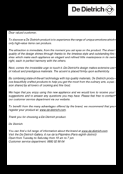 DeDietrich DTV 1124 User Manual